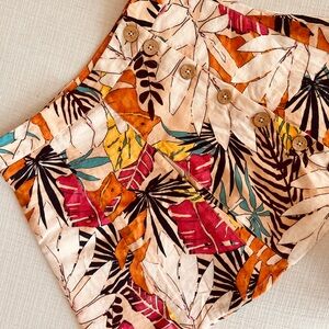 Short Tan/Multi Skirt